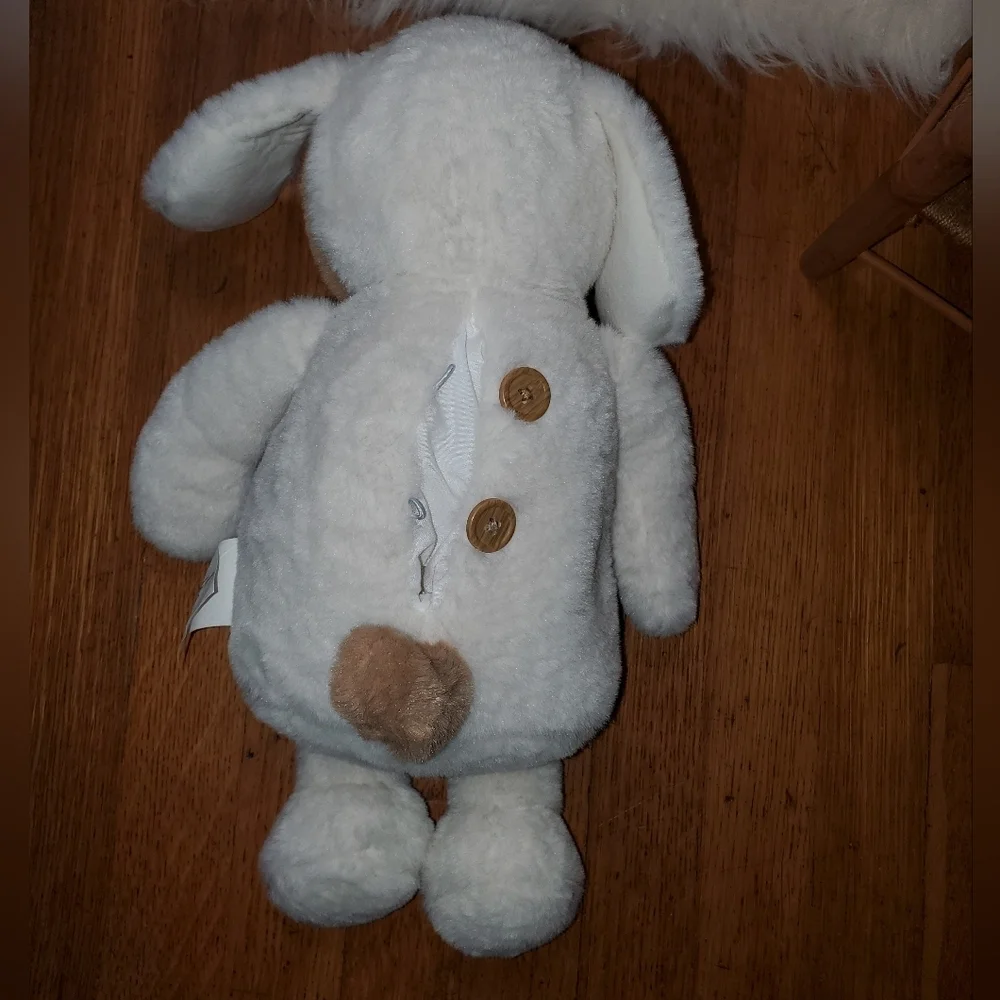 Plush Dog Stuffed Animal With Ceramic Bead Pouch for Heating